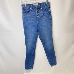 Everlane The Vintage Skinny High-Rise Jeans With Exposed Button Fly Sz 6 Ankle